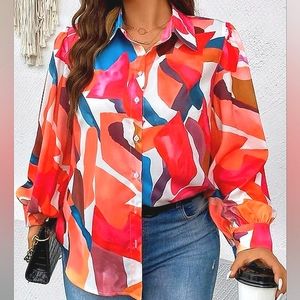 Unique Button-down Top Size 2X